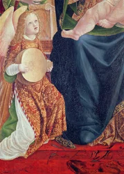 Madonna and Child with Angel Musicians (detail)